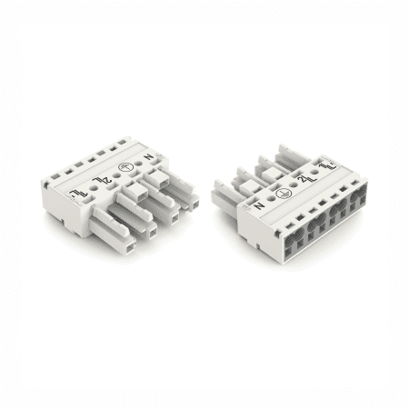 CONECTOR WINSTA FEMEA 4 POLOS 4MM2 BRANCO 770-224 WAGO