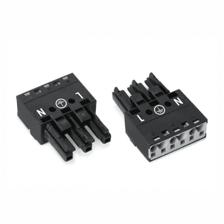 CONECTOR WINSTA FEMEA 3 POLOS 4MM2 PRETO 770-203 WAGO