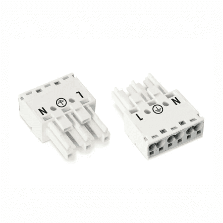 CONECTOR WINSTA FEMEA 3 POLOS 4MM2 BRANCO 770-223 WAGO