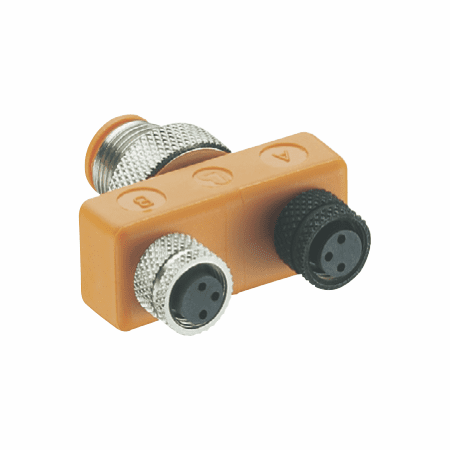 CONECTOR TIPO T M12 MACHO 3 POLOS / 2X M8 FEMEA ASBS 2 M8 LUMBERG