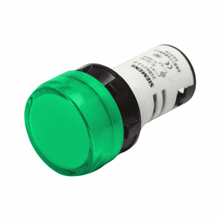 SINALEIRO MONOBLOCO 24VCA/CC VERDE LED INTEGRADO 3SB6213-6AA40-1AA0 SIEMENS