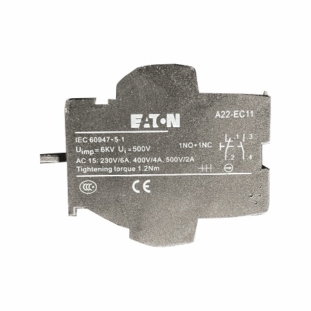 BLOCO DE CONTATO AUXILIAR 1NA+1NF PARAFUSO A22-EC11 EATON