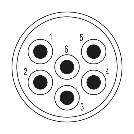 INSERCAO DE SINAL M23 6 POLOS PARA SOQUETES SENTIDO ANTI-HORARIO 7001906108 HUMMEL