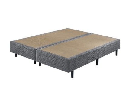 Somiê ECO Cinza Chumbo Bordado Queen 158x198x40cm