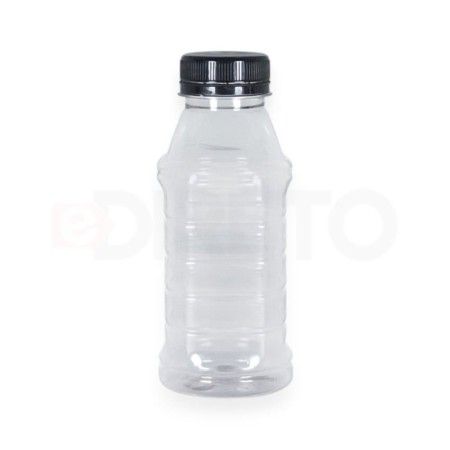 Frasco 300ml com tampa Rosca Preto- kit 100 und