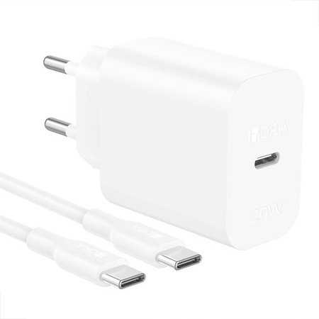 1HORA CARREGADOR PD 20W + CABO DE DADOS C PARA C 1M 3A PVC CONJUNTO - UNIDADE