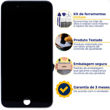 DISPLAY COMPATÍVEL COM IPHONE 8 PLUS PREMIUM