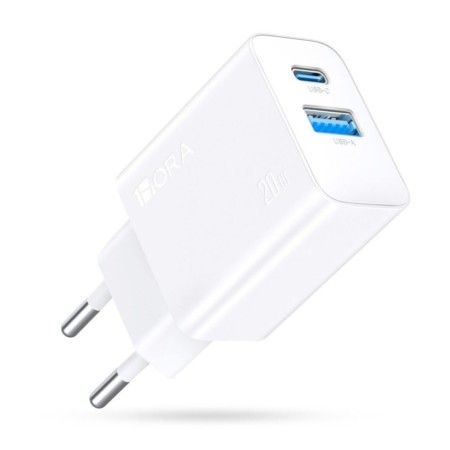 1HORA CARREGADOR PD 20W DUAS PORTAS (USB 18W + C 20W) - UNIDADE