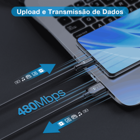 1HORA CABO DE DADOS V8 1M 2.1A PVC - UNIDADE