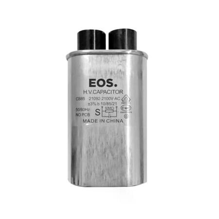 Capacitor Simples Oval EOS 0,85 Uf X 2100V Terminal Largo 6,3mm para Microondas