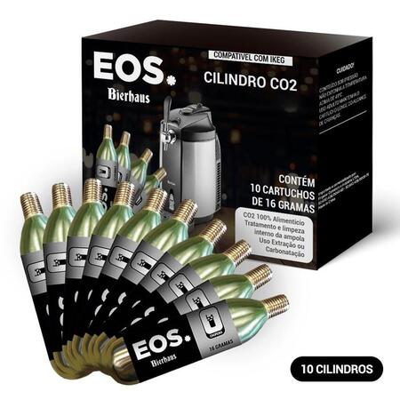 Kit Cilindro de CO2 Alimentício Roscado para barril -10 unds
