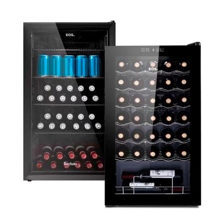 Kit Happy Hour EOS Cervejeira 98L ECE100 + Adega 34 Garrafas EAC34G 110V