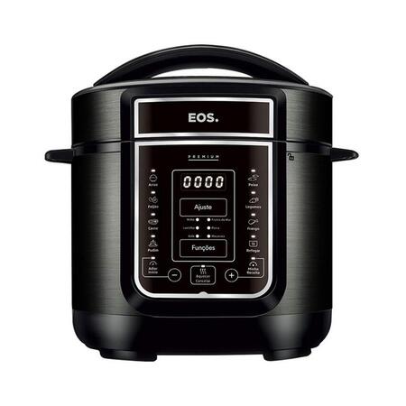 Panela de Pressão Elétrica 3 Litros EOS Multicooker Digital Inox Preto EPP30DP 110V