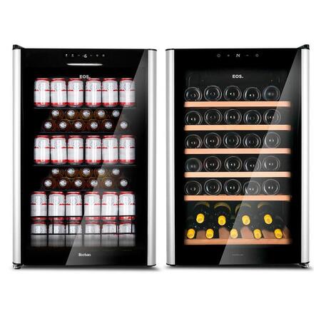 Kit EOS Beer \u0026 Wine: Cervejeira EOS Bierhaus 115 Litros Frost Free com Compressor ECE131 220V + Adega Climatizada 49 Garrafas EOS Sommelier com Pai...