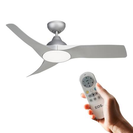 Ventilador de Teto EOS Turbo Vento 3 Pás com Controle Remoto 112cm 150W Prata EVX110S Bivolt