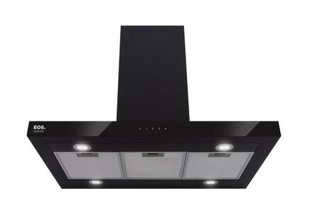 Coifa e Depurador de Ilha 90cm EOS Touch Inox Preto 110V