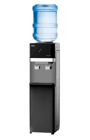 Bebedouro de Coluna para Garrafão com Armário EOS Mineralle Compressor Preto EBC01PCA 110V