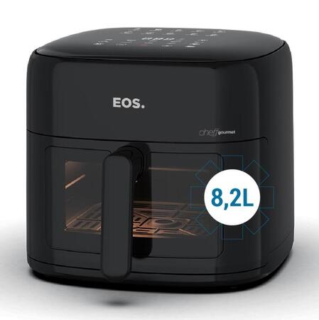 Fritadeira Air Fryer EOS 8,2 Litros Chef Gourmet Digital Compacta All Black EAF80P 110V