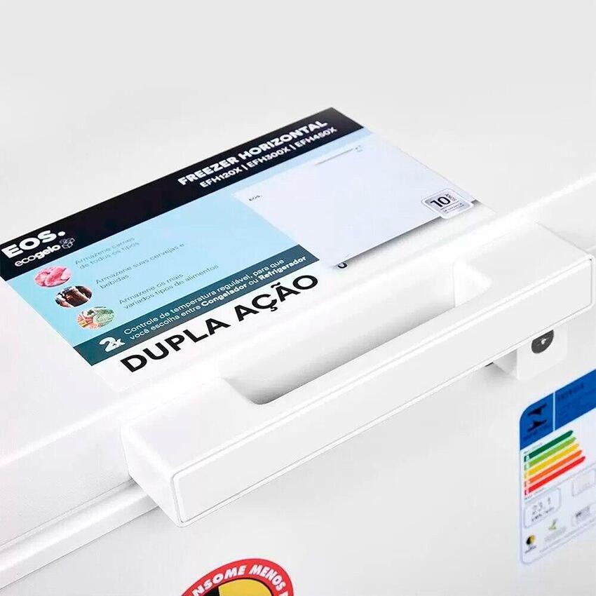 Freezer e Conservador Horizontal EOS 309 Litros EcoGelo EFH355X