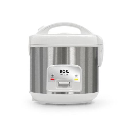 Panela Elétrica de Arroz EOS 5x Vidro Inox Branca 110V