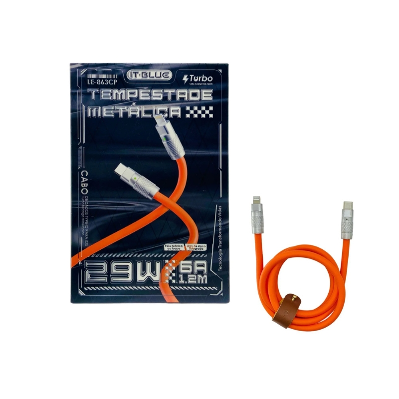 Cabo de Dados It-Blue Usb-C x Iphone 2Metros Laranja
