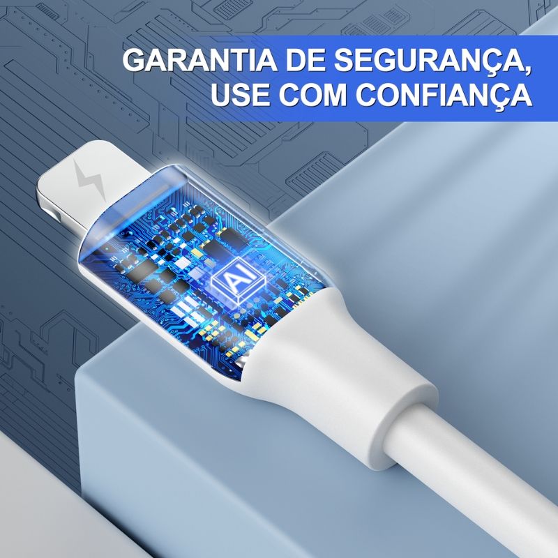 Cabo de Dados 1hora Usb x Iphone 1M Branco