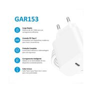 Carregador C Cabo 1Hora Tipoc x Tipoc 3A PD 20W 1m