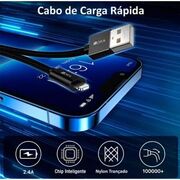 Cabo de Dados 1hora Usb x Iphone 1M 2.4A Trançado