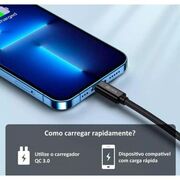 Cabo de Dados 1hora Usb x Iphone 1M 2.4A Trançado