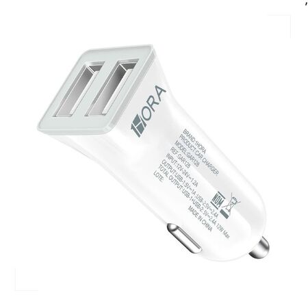 Carregador Veicular S Cabo 1Hora 2.4A / 2 x Usb