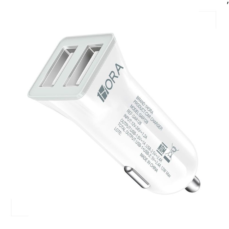 Carregador Veicular S Cabo 1Hora 2.4A / 2 x Usb