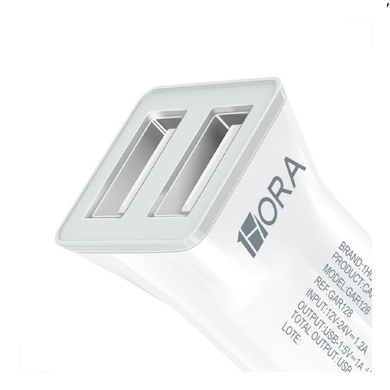 Carregador Veicular S Cabo 1Hora 2.4A / 2 x Usb