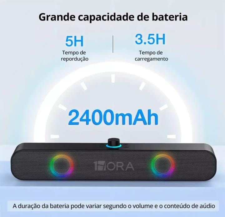 Caixa De Som Barra Bluetooth 1hora GB-3