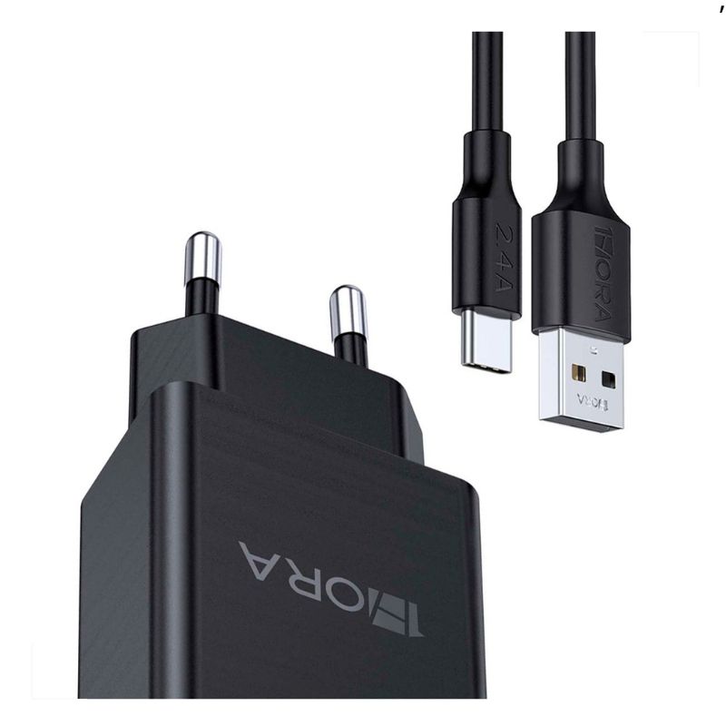 Carregador C Cabo Usb x TipoC 1Hora 5V 2.4A 12w 1m