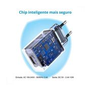 Carregador C Cabo V8 1Hora 5V 2.4A 12W 1m