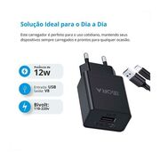 Carregador C Cabo V8 1Hora 5V 2.4A 12W 1m