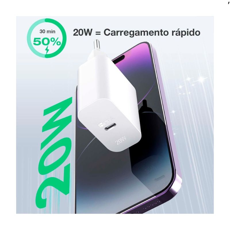 Fonte Carregadora S/ Cabo 1Hora Tipoc 3A PD 20W