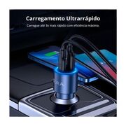 Carregador Veicular C Cabo 1Hora Tipoc 20W + Usb 18W 3A 1m