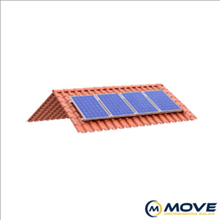 KIT TELHADO CERÂMICO (COLONIAL) - 4 MÓDULOS