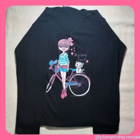 Camiseta Manga Longa Menina