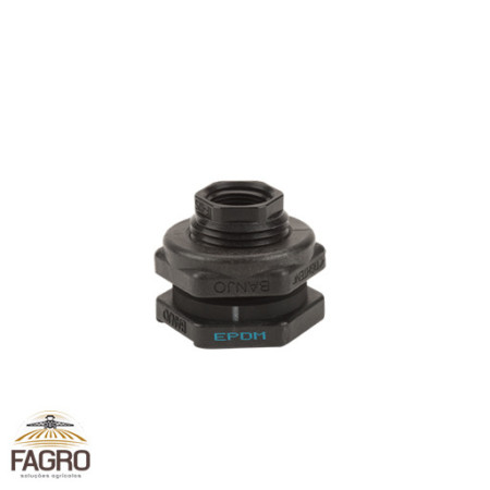 TF075 - CONEXÃO DE SAÍDA DE TANQUE 3/4" VEDAÇÃO EM EPDM - BANJO - (KIT com 10 unidades)