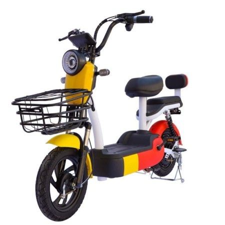 Moto Elétrica Adulto Color Beauty 48V 500W Full Action - Vermelha e Amarelo