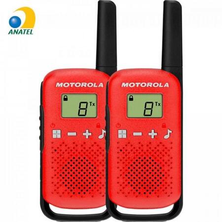 Rádio Comunicador Talkabout Motorola T110BR 25km Vermelho - PAR / 2