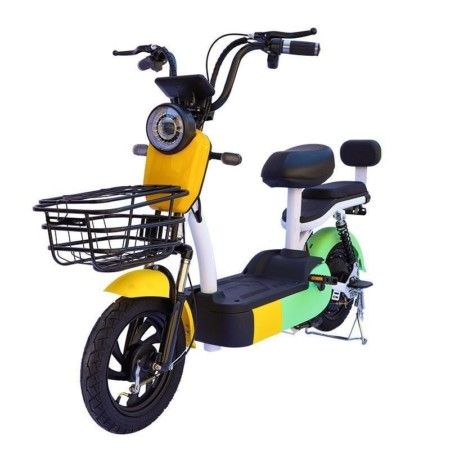 Moto Elétrica Adulto Color Beauty 48V 500W Full Action - Amarela e Verde