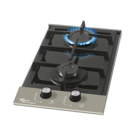 Fogão Cooktop 2Q Platinium Gás Mesa Vidro Fischer