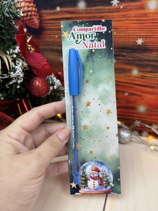 Card para caneta ou lápis - Natal Noel 2024