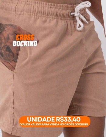 Bermuda Masculina de Linho Bege