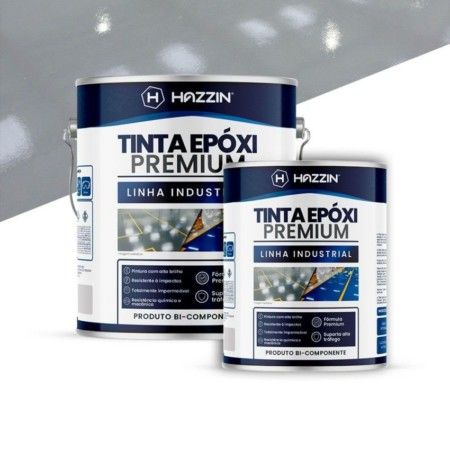 Hazzin | Tinta Epóxi Industrial 90% - Cinza Escuro