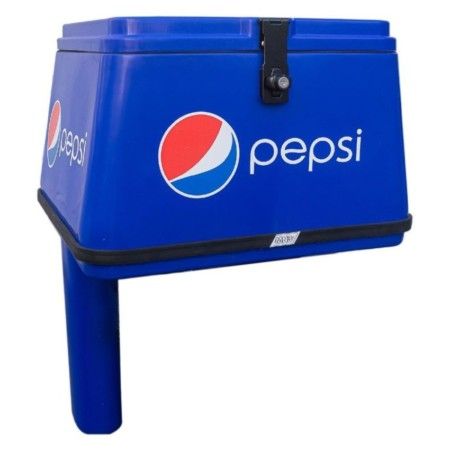 Bau Plastico Prisma Plus 75l Azul Pepsi Com Tubo E Logomarca - Mn3