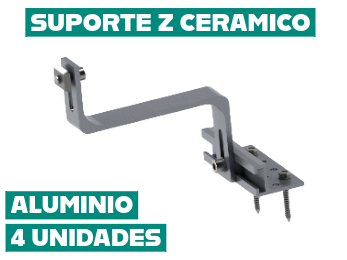 SUPORTE Z CERAMICO ALUMINIO - 4 uni